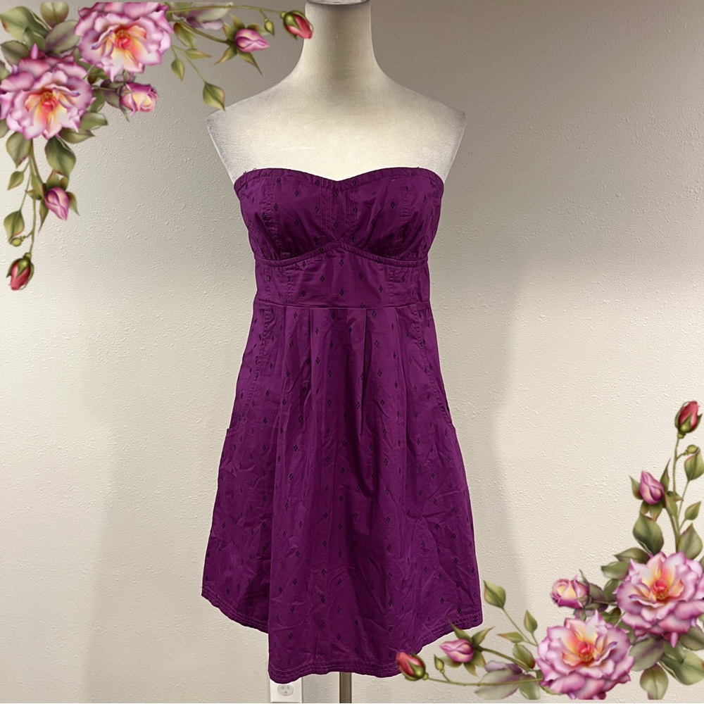 AEO Elegant Purple Strapless‎ mini Dress size 8
